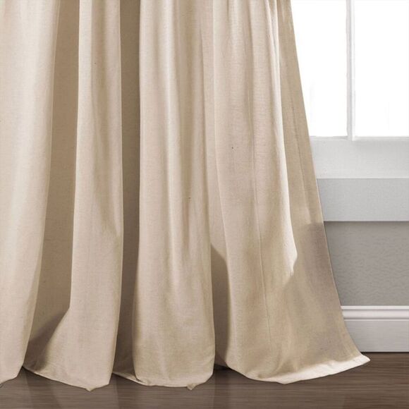 Lush Decor - 108"x40" Farmhouse Linen Button Light Filtering Wi Linen - Picture 4 of 4